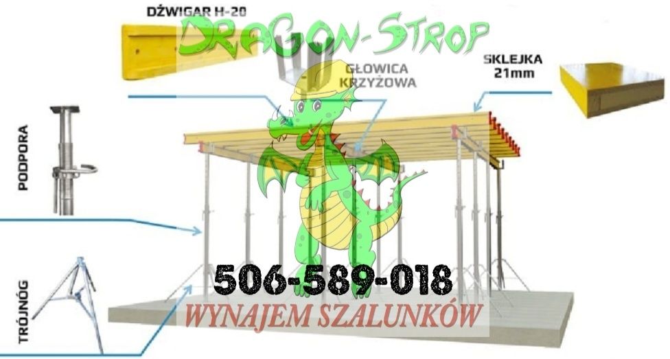 Wynajem/Wypożyczalnia/Dzierżawa Szalunków Dragon-Strop