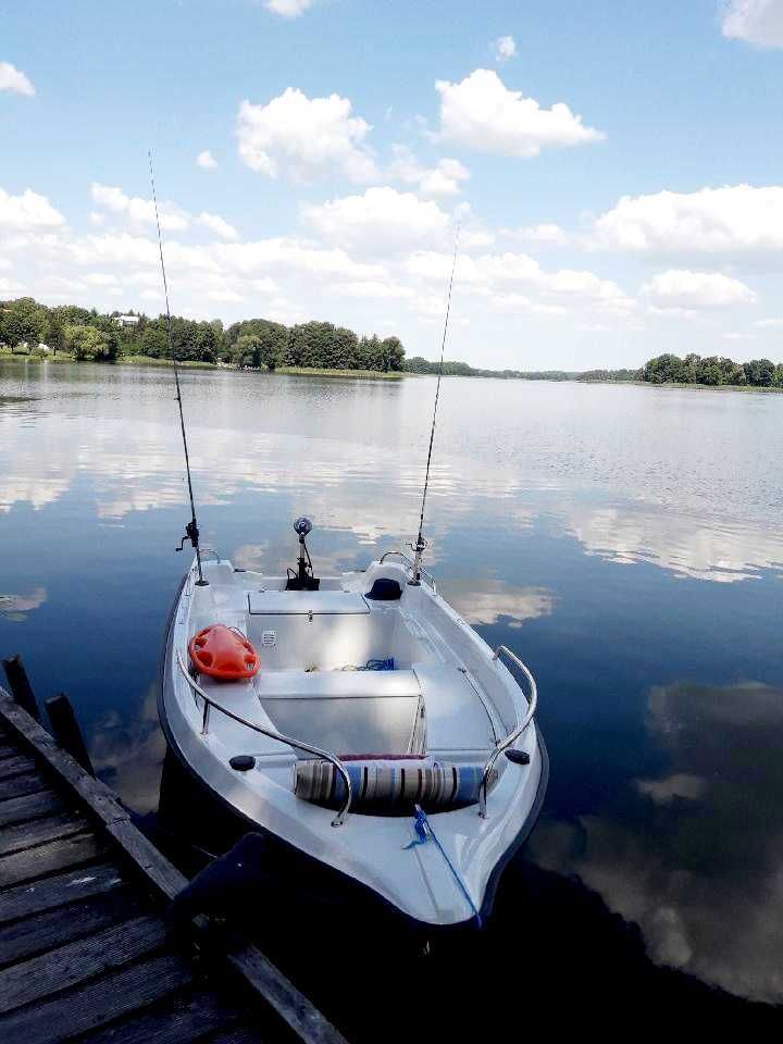Domek na Mazurach 14 os. jezioro  pomost łódka