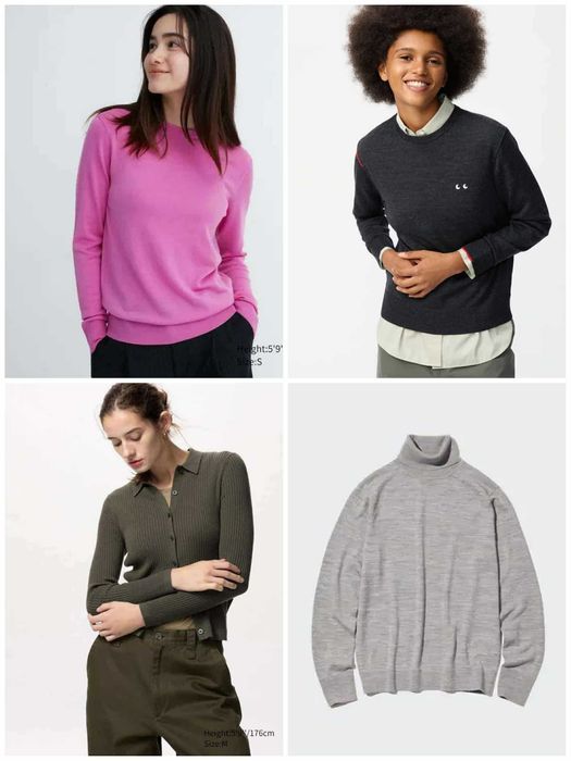 Джемпер Кардиган Uniqlo 100% вовна мериноса р.С, М, Л