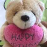urso de peluche "parabéns"