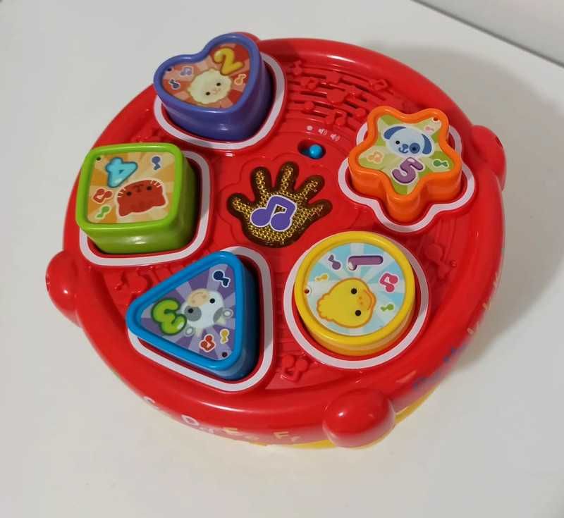 Vtech interaktywny bębenek,sorter,klocki,światło,dźwięk,kształty