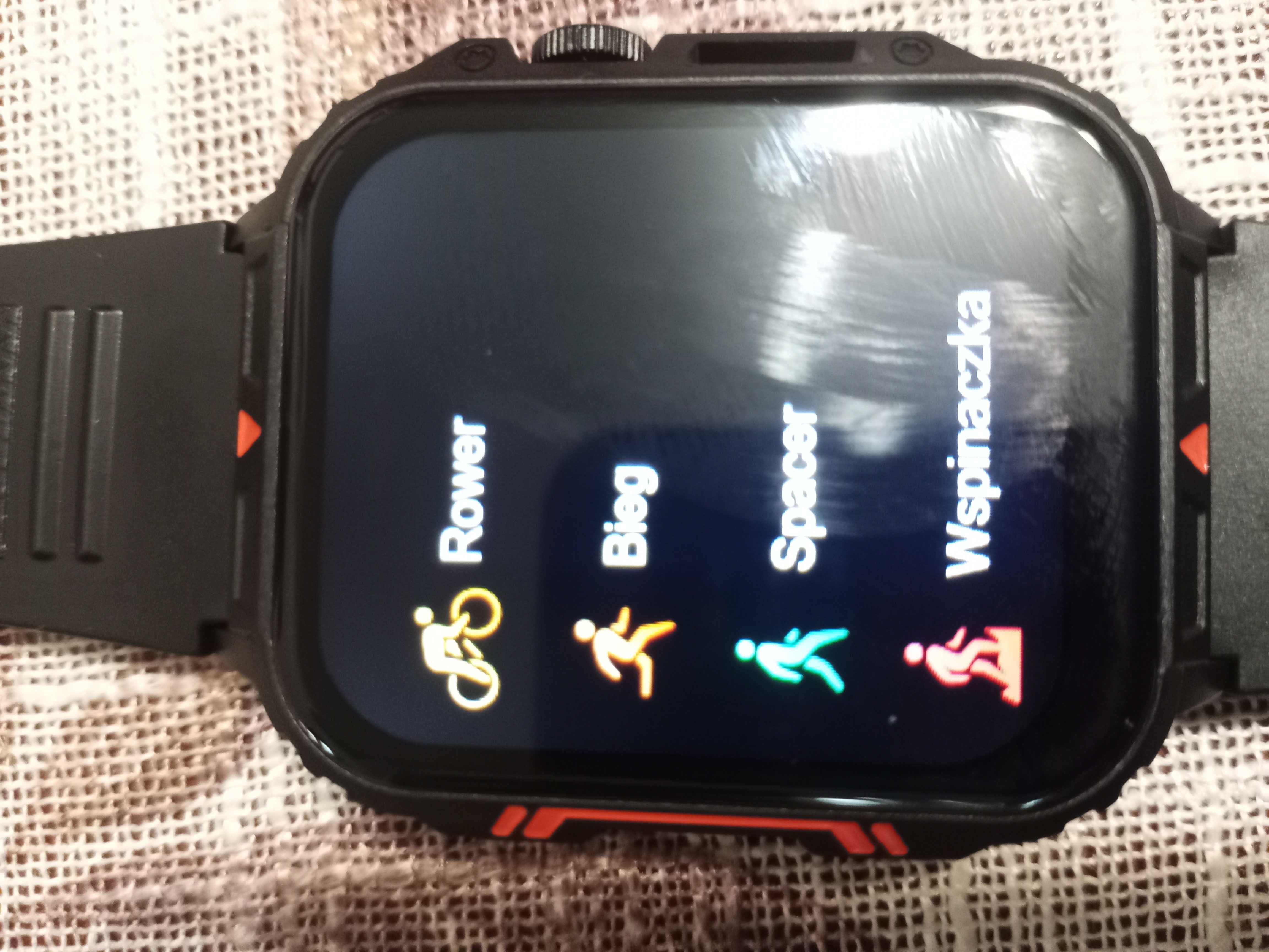 Smartwatch 1,95" styl wojskowy Nowy