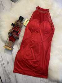 Sukienka z metką M/L S czerwona siatka nowa