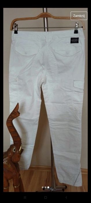 NOWE spodnie męskie kremowe 30 XS/S