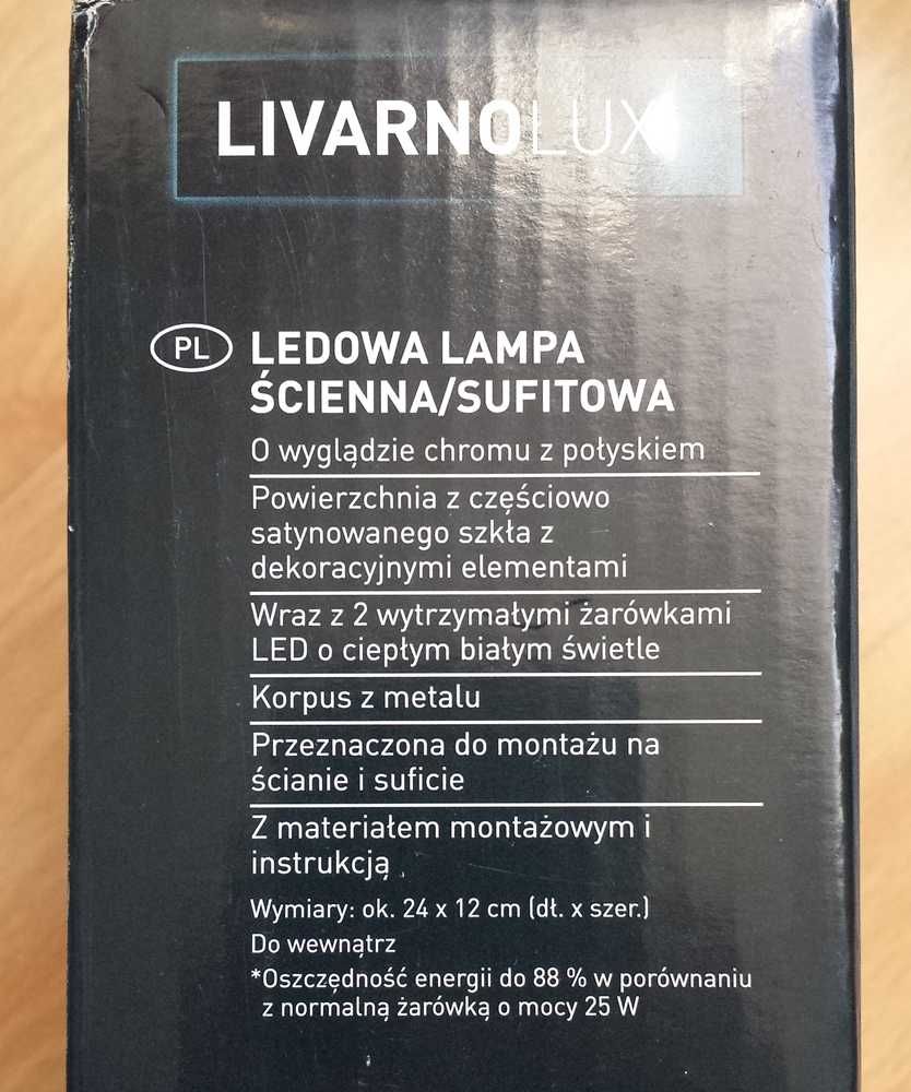 Lampa ścienna/sufitowa z kryształkami