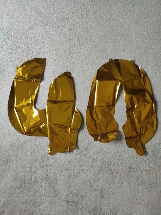 Złote Balony Cyfry "40" - Na Okrągły Jubileusz