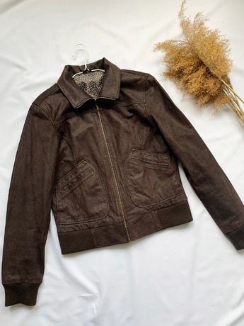 Куртка, натуральная замша, натуральна замша, коричневая, коричнева