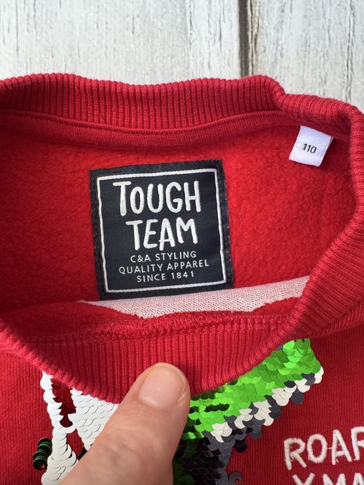 Świąteczna bluza C&A r. 110 dinozaur t-rex