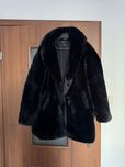 Bershka czarne nowe futro zima S/M