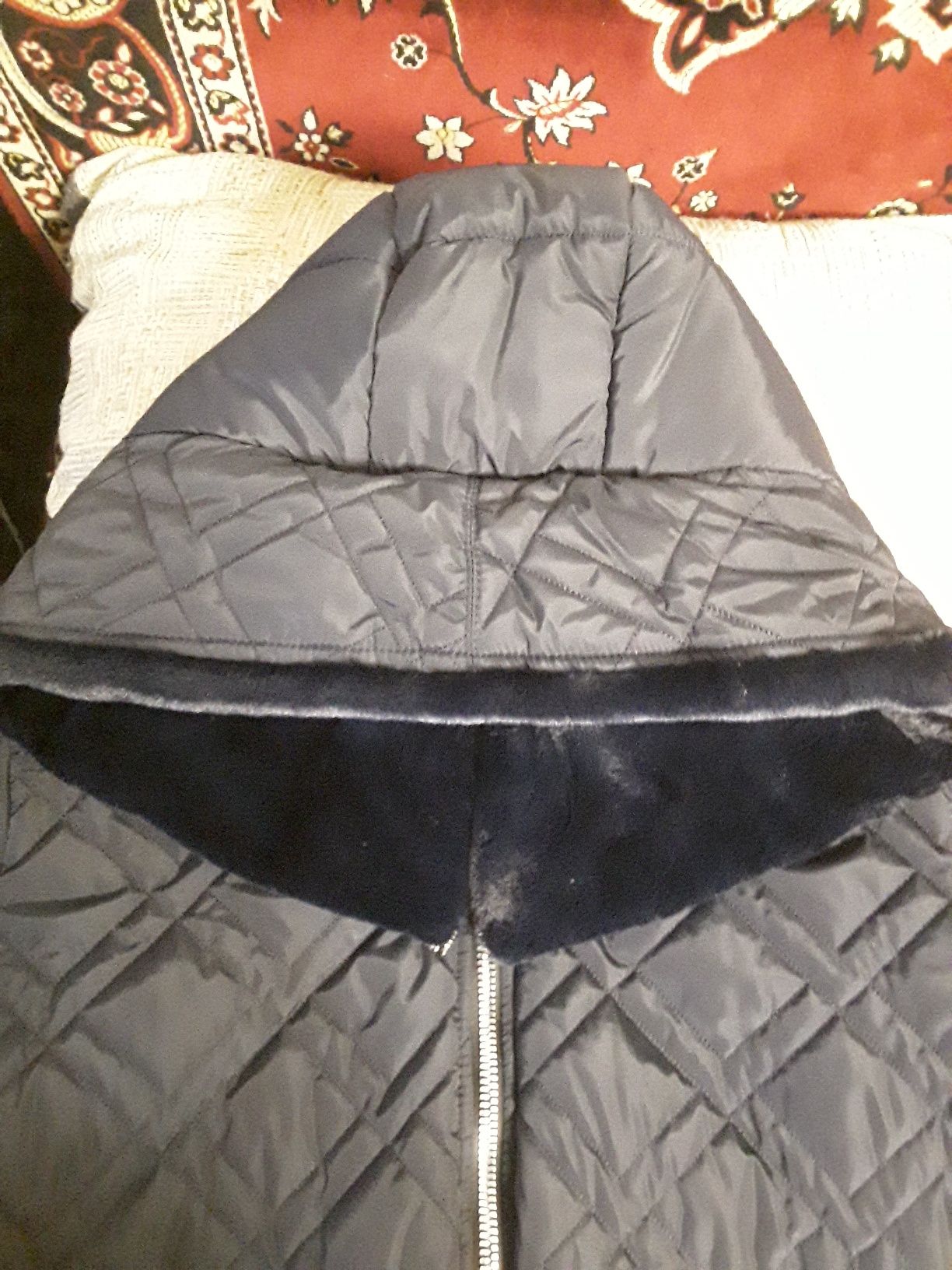 Тепле темно-синє пальто на зиму розмір 50-52