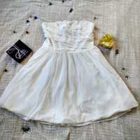 Біла коротка вечірня сукня. Коротка весільна сукня.