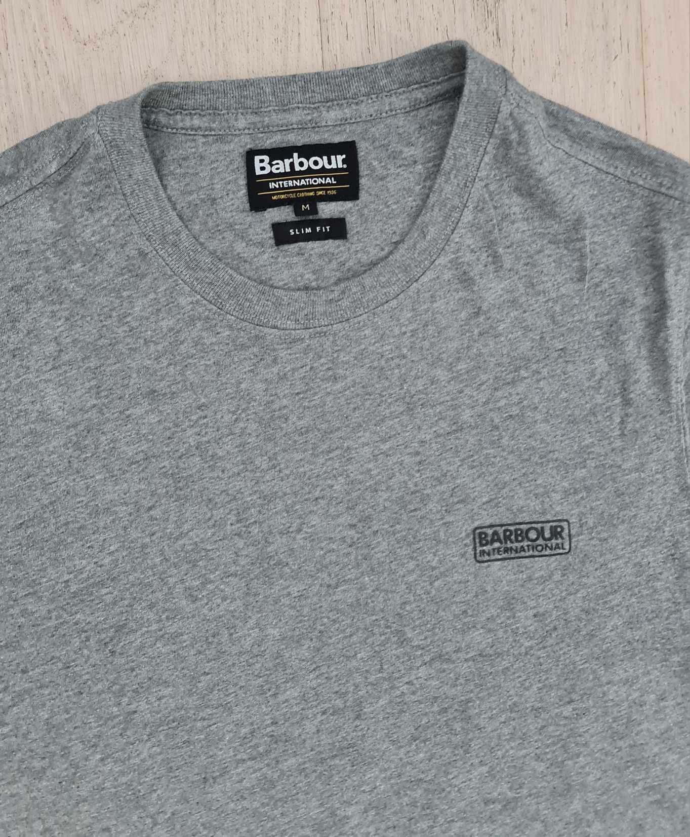 Barbour International Slim Fit M koszulka bawełniana stretch