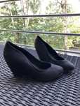 Buty na koturnie zamsz Stradivarius r. 38