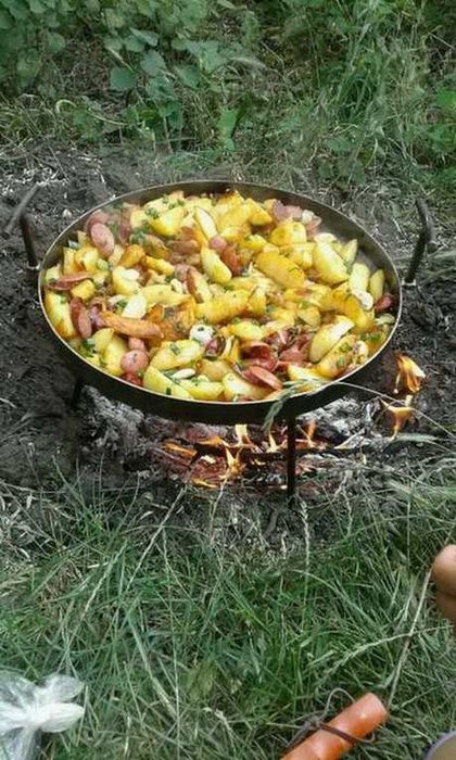 Жаровня сковорода из диска бороны 50 см с крышкою и чехлом мангал