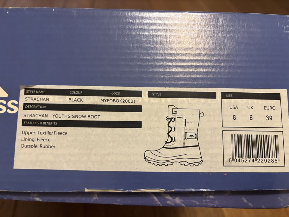 Trespass śniegowce buty na zimę, rozm.6/39 NOWE