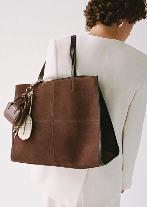 Замшева сумка mango