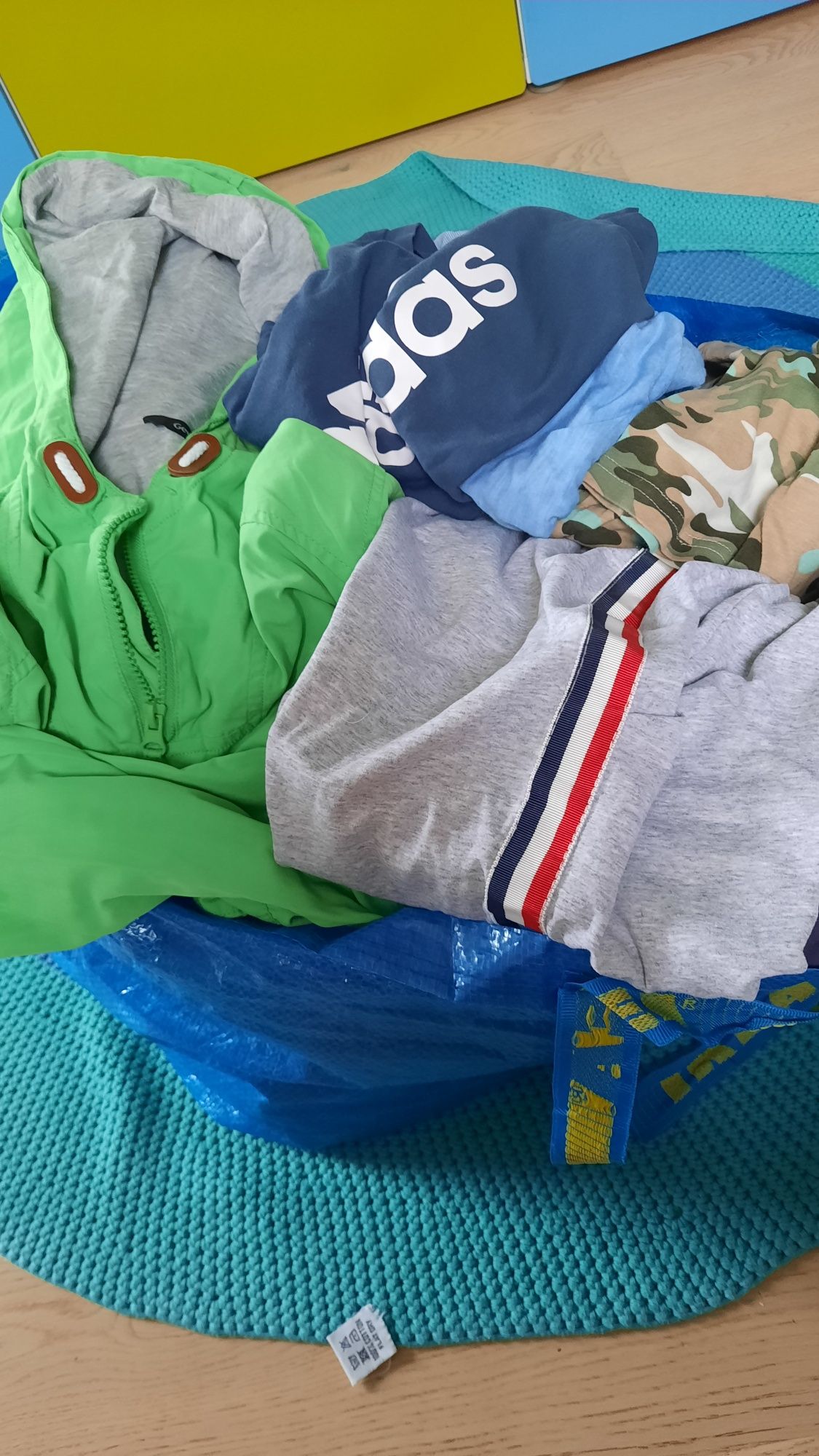 Ikea torba ubrań markowych r.152,pakka , Hilfiger, Pepe Jeans, Adida