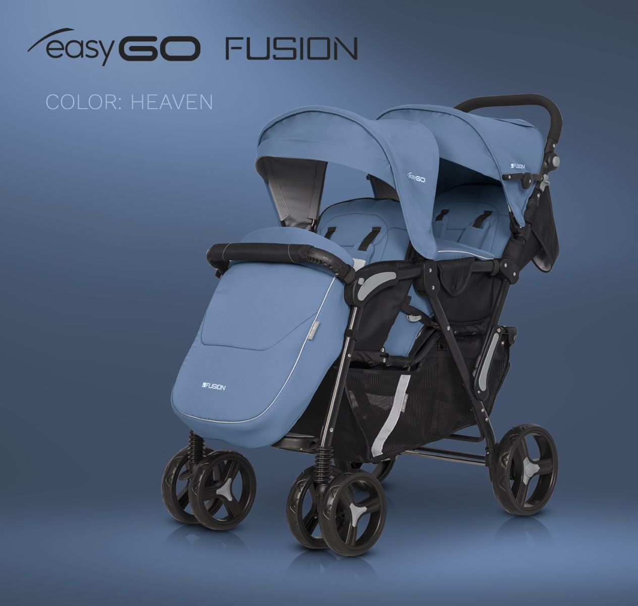 Nowy wózek dla bliźniąt lub rok po roku Easy Go Fusion 2021