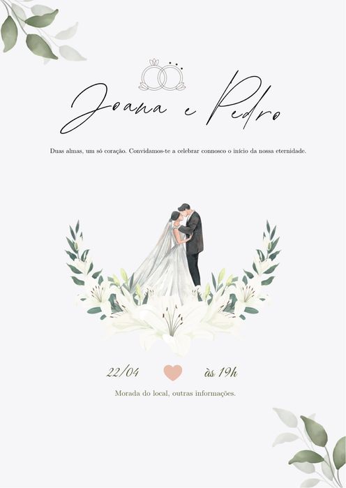 Convites de casamento, anivérsario, batizado, etc