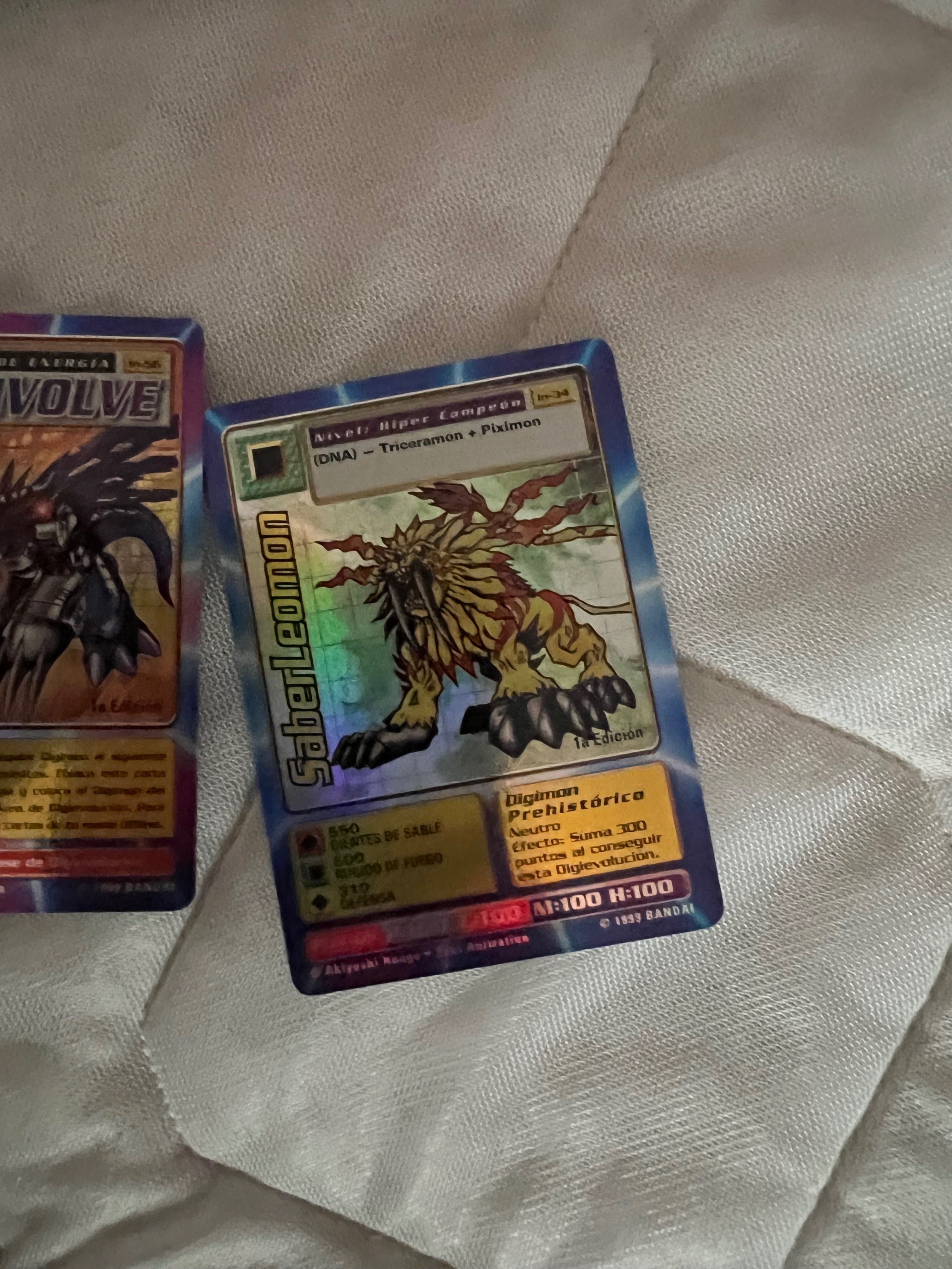 Cartas digimon usadas