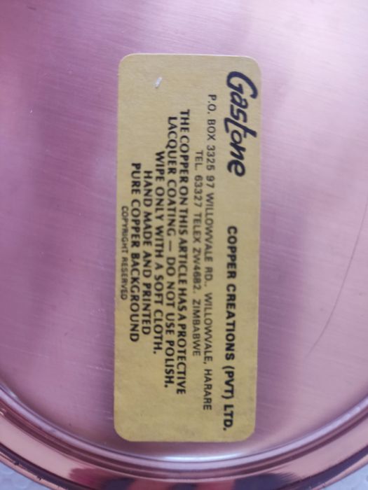 Cinzeiro prato de cobre marca Gastrone