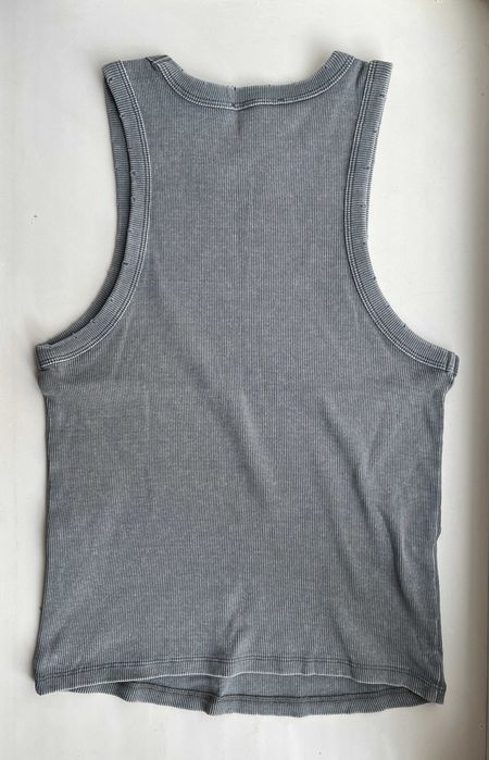 Базовий топ у рубчик Zara | M - L | washed | basic ribbed