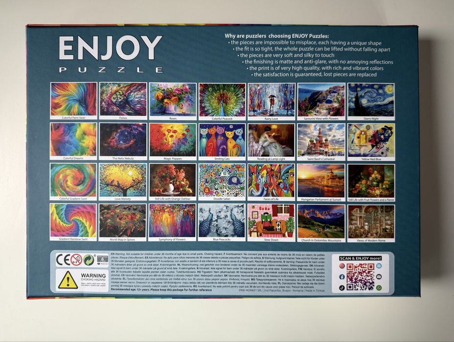 Puzzle 1000 - Enjoy - Gradient Rainbow Swirl - NOWE!