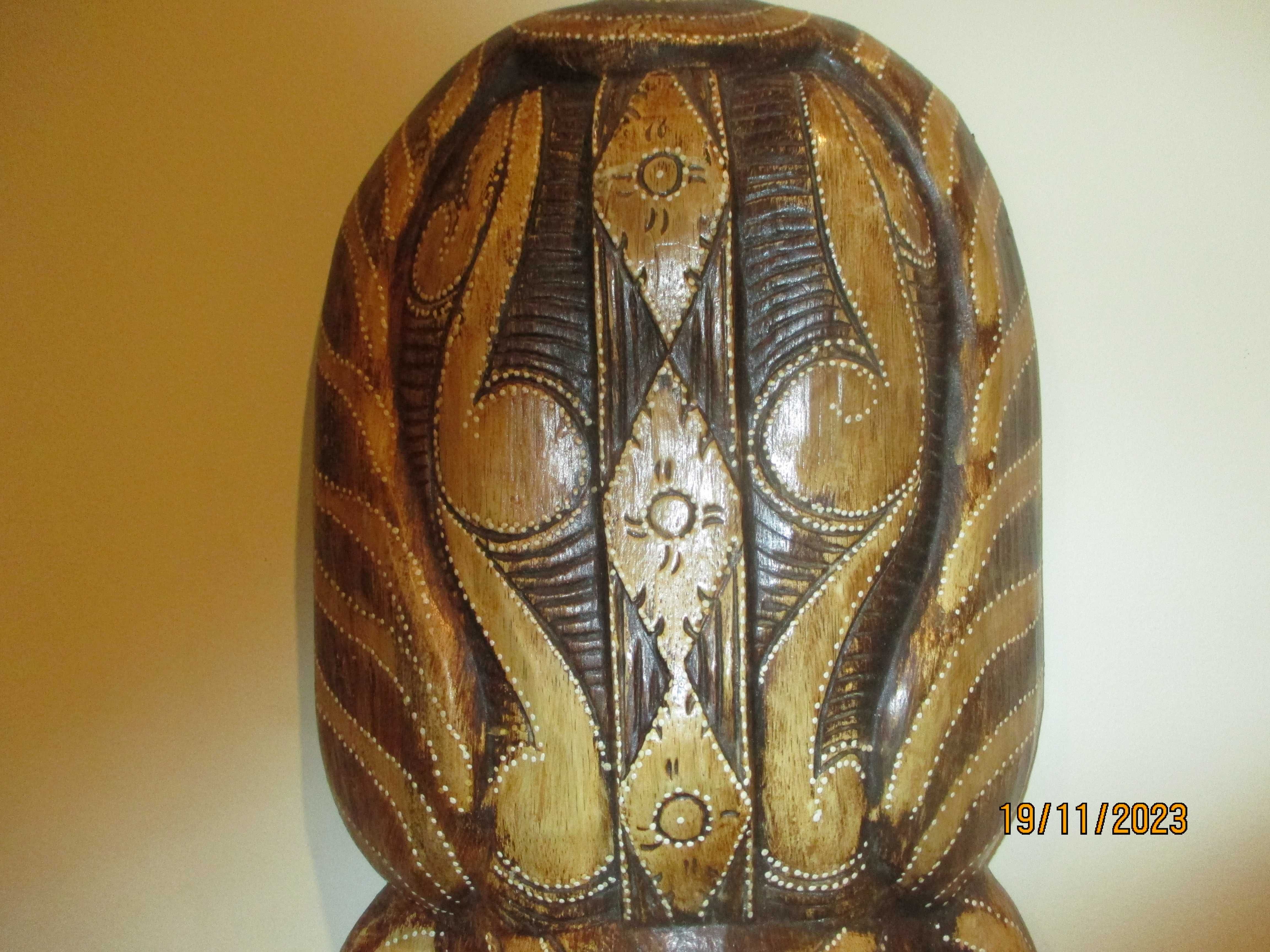 Máscara Indonésia de madeira para decoração