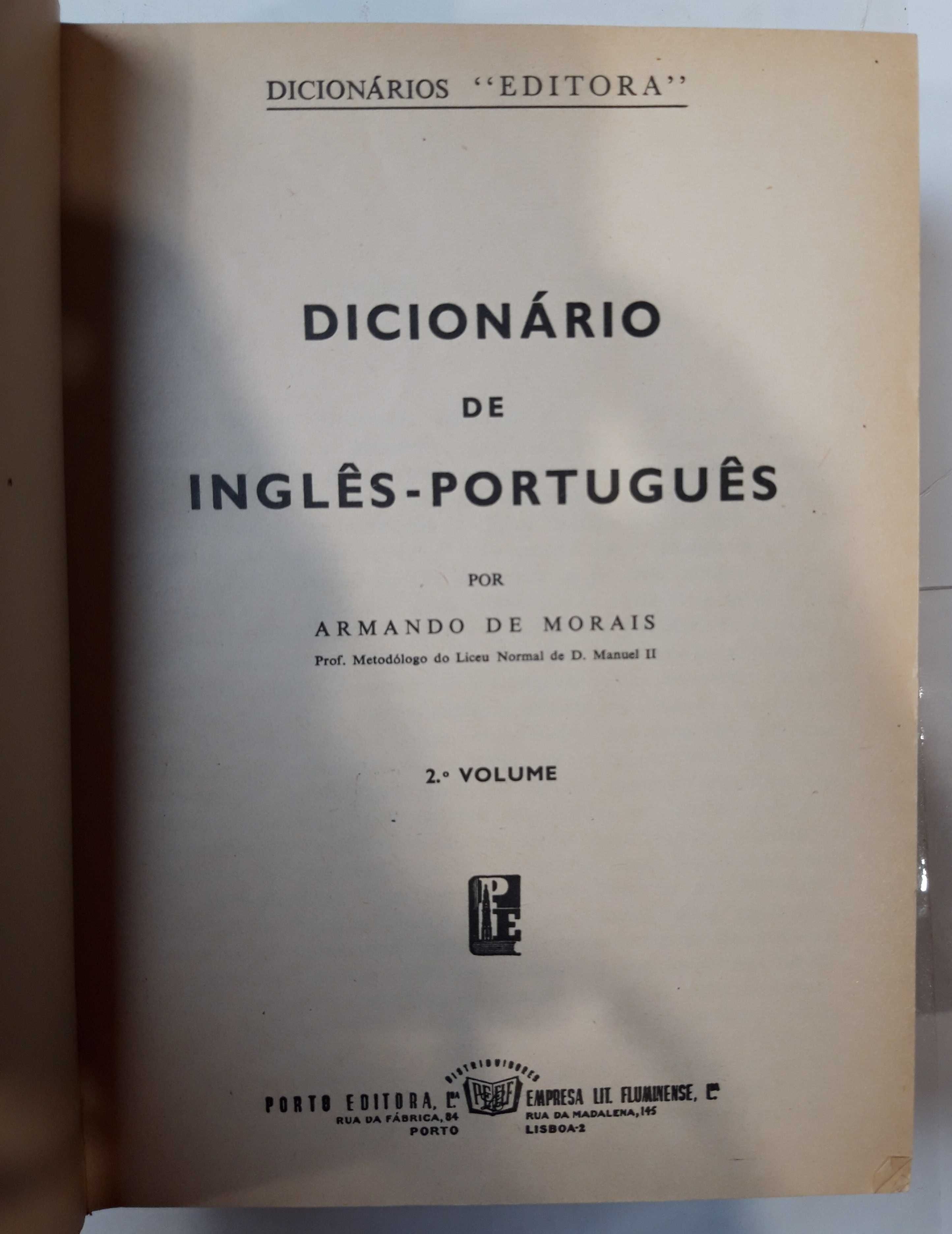 E2 - Livro - Armando de Morais - Dicionário de Inglês/Português