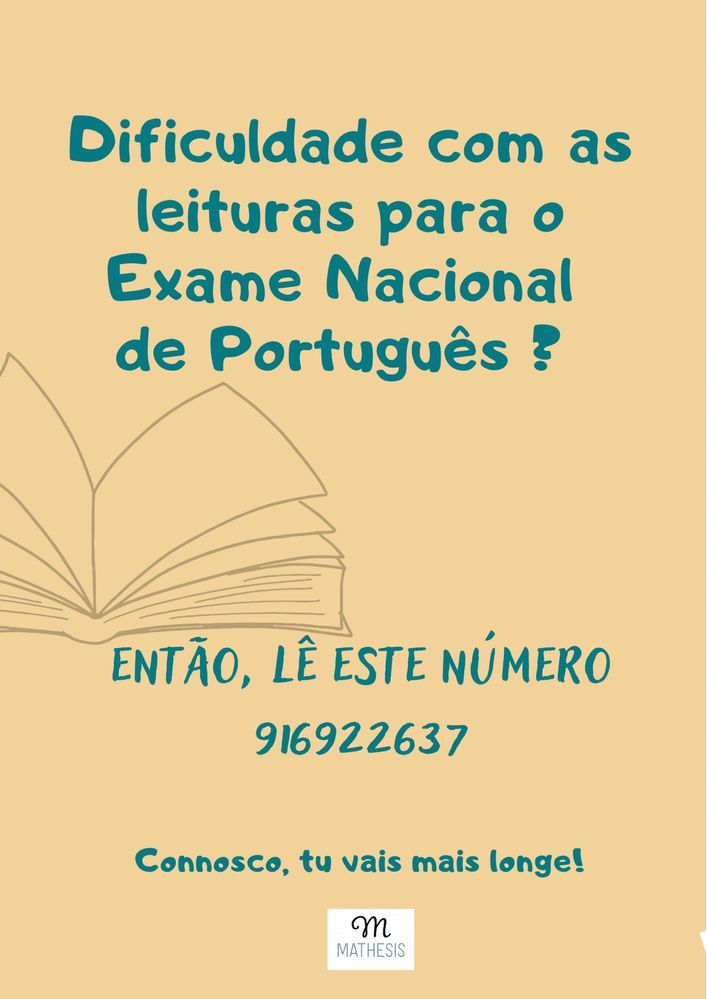 Explicações Exame Físico-Quimica, Matemática, Português e Biologia