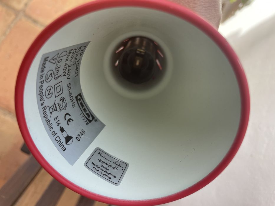 Candeeiros de parede vintage dos anos 90 Ikea Kvart Hagberg design