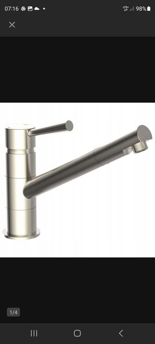 SCHÜTTE Bateria zlewozmywakowa CORNWALL z mieszaczem, wygląd stali