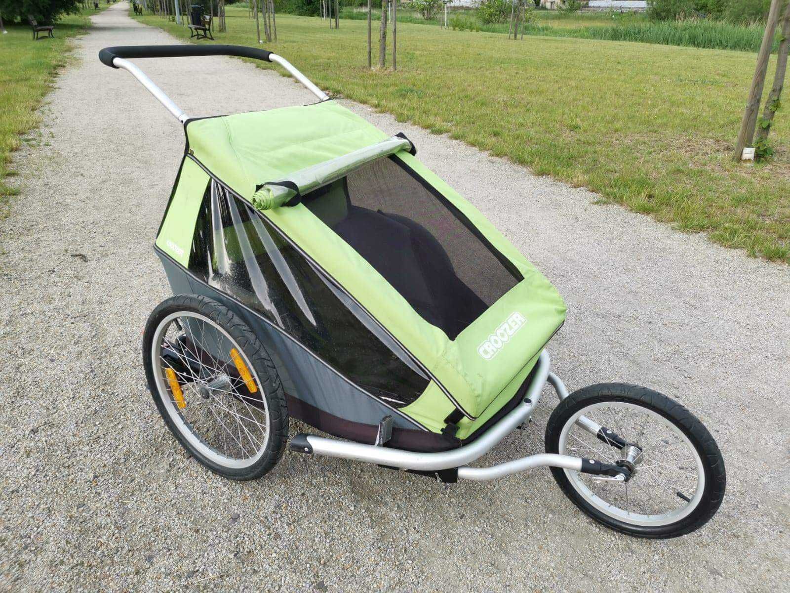Przyczepka rowerowa, wózek, funkcja biegowa Croozer, 2 osobowa, 3w1