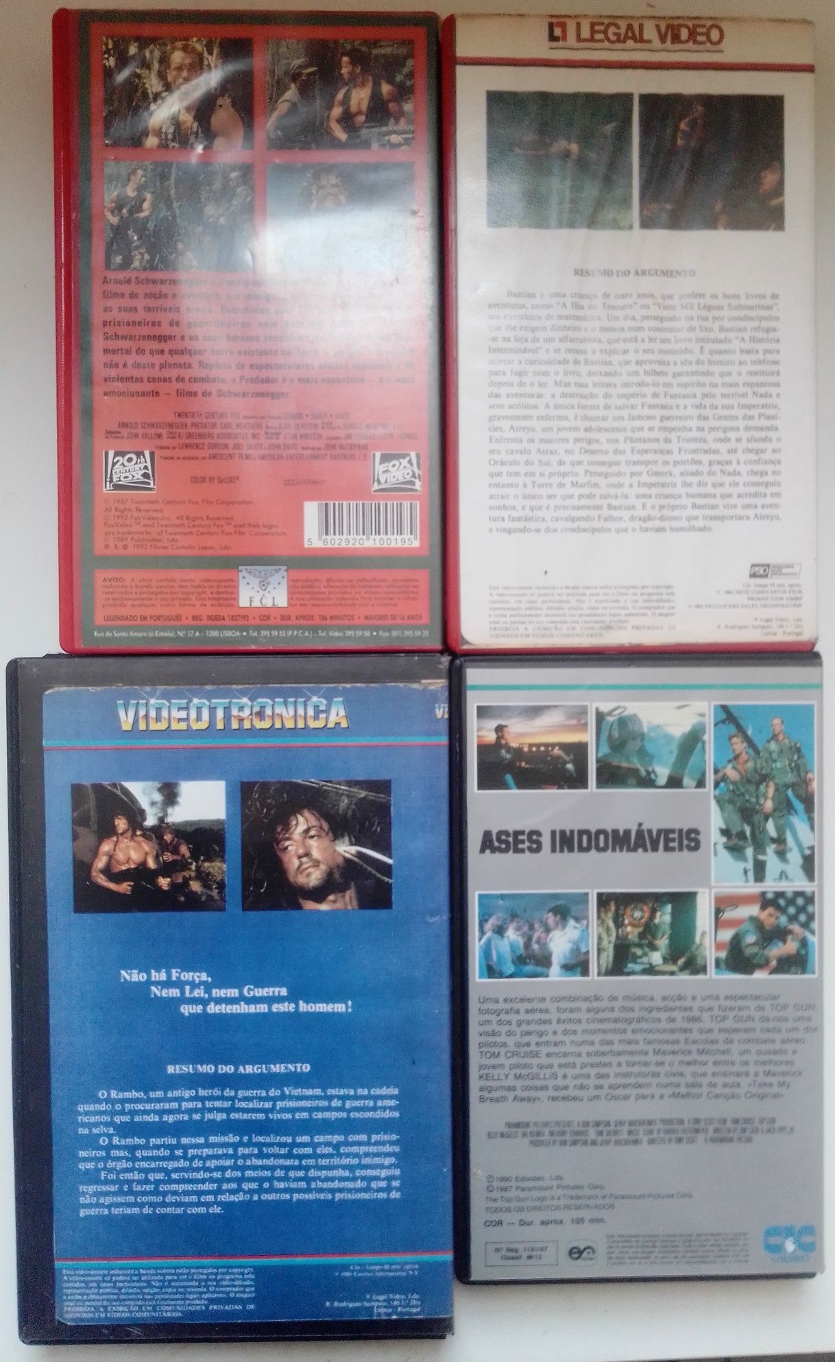 Cassetes VHS Filmes Anos 80/90