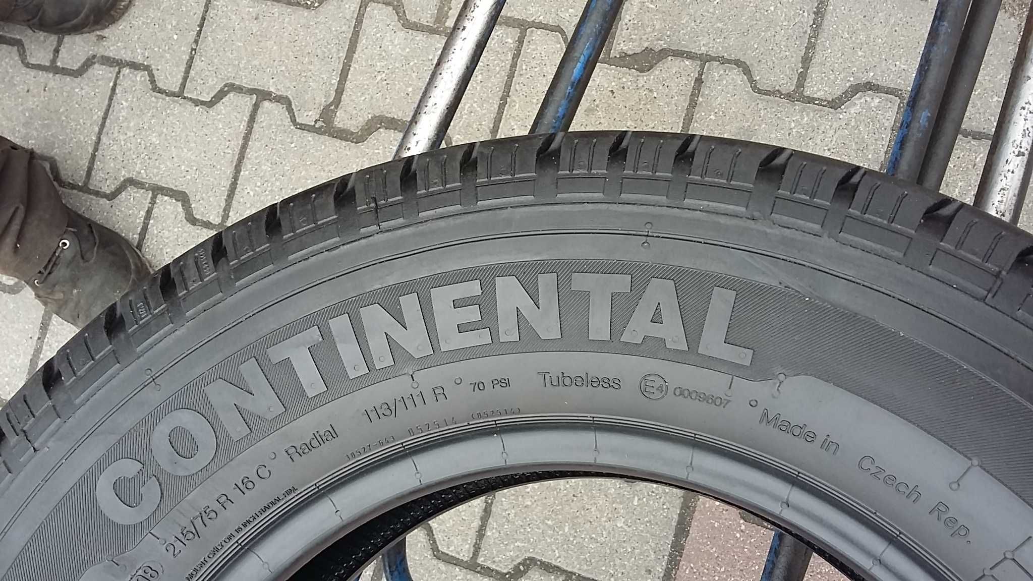 Continental Vanco-8 stan bdb 215/75R16C wzmacniane opony lato