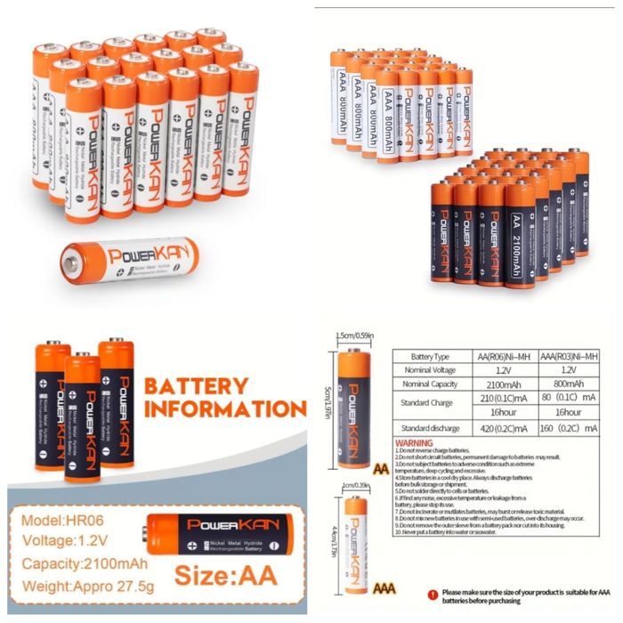 аккумулятор АА и ААА аккумуляторная батарейка