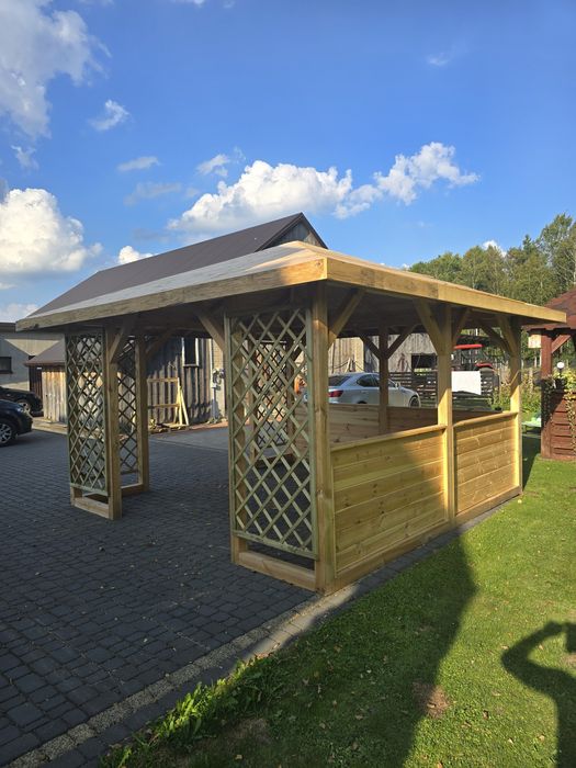 Altanka ogrodowa, 4x4m Montaż, Malowanie, Pokrycie dachu w cenie