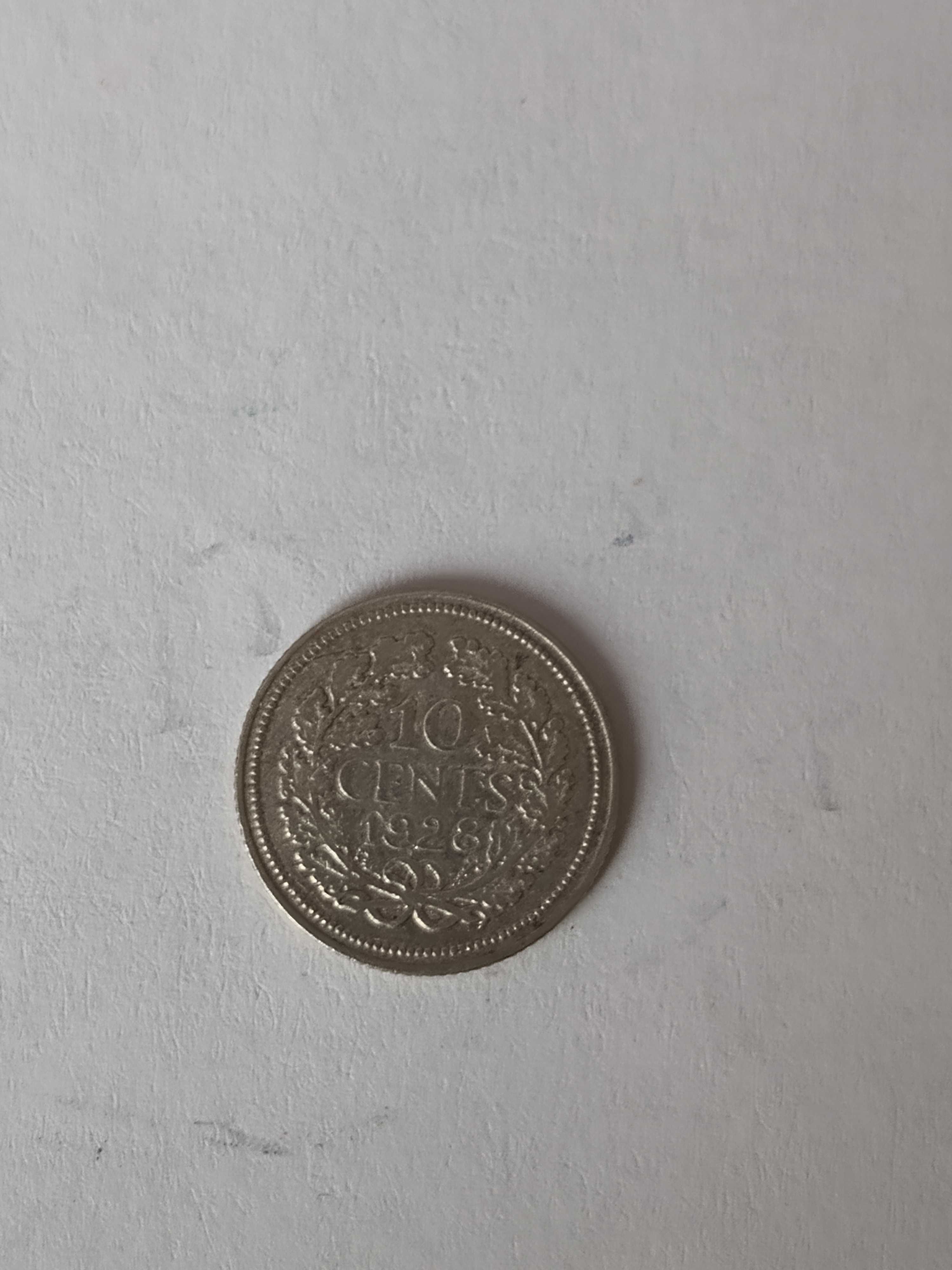 Монета 10 центів 1928 серебро