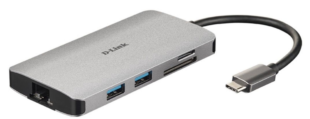 D-LINK Wieloportowa przejściówka USB‑C z HDMI/Czytnikiem kart/Ethernet