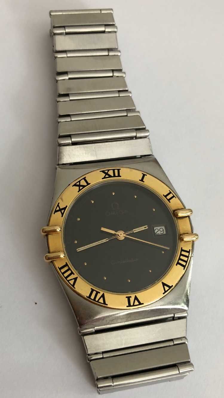 Omega Constellation, czarna tarcza, super zegarek męski lub unisex!!!