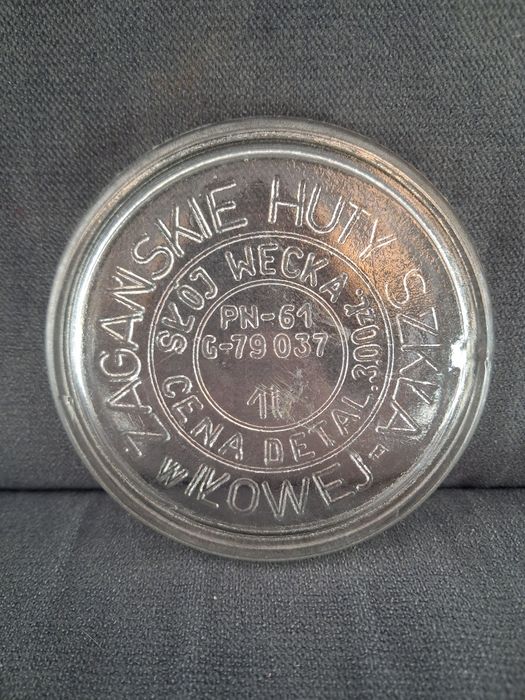 Pokrywa słoja weka ŻagańskieHuty Szkła w Iłowej PRL