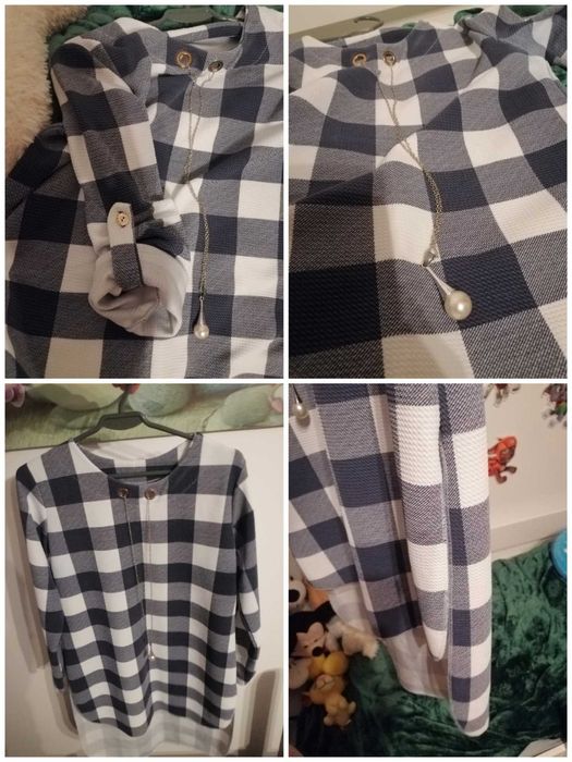 Tunika w kratkę rozmiar uniwersalny M L XL