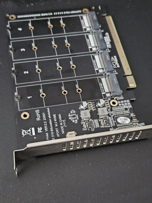 Karta PCIe 3.0/4.0 m.2 nvme  x4 dyski