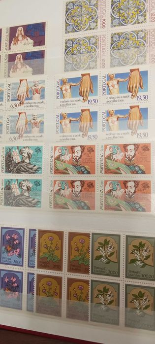 Selos de Portugal 84 quadras em séries completas
