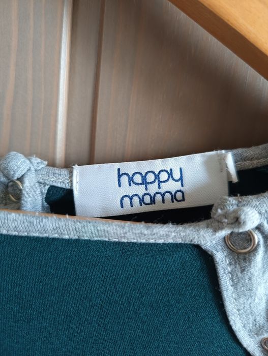 Zielona koszula do porodu do karmienia