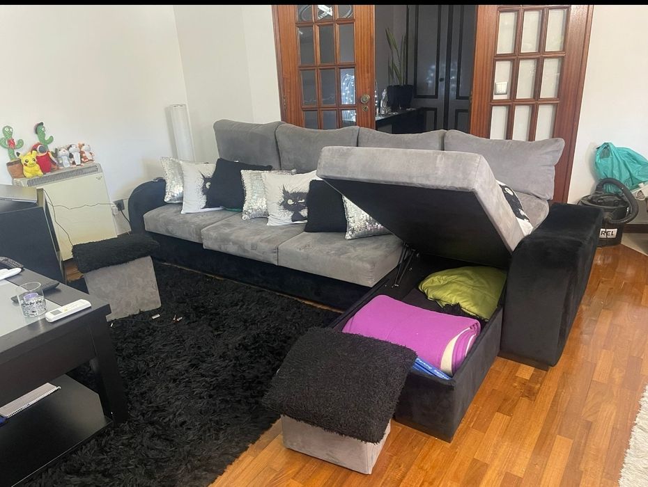 Sofá 3 lugares + chaise long