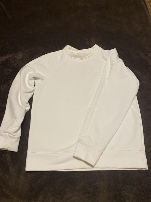 Свитшот на флисе белый, худи, кофта
