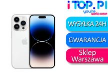 iPhone 14 Pro 128gb FIZYCZNY SIM Srebrny Sklep iTop Gwar. 12 miesięcy