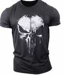 Punisher BLACK duży nadruk męska koszulka 9 rozmiarów NOWA kultowa