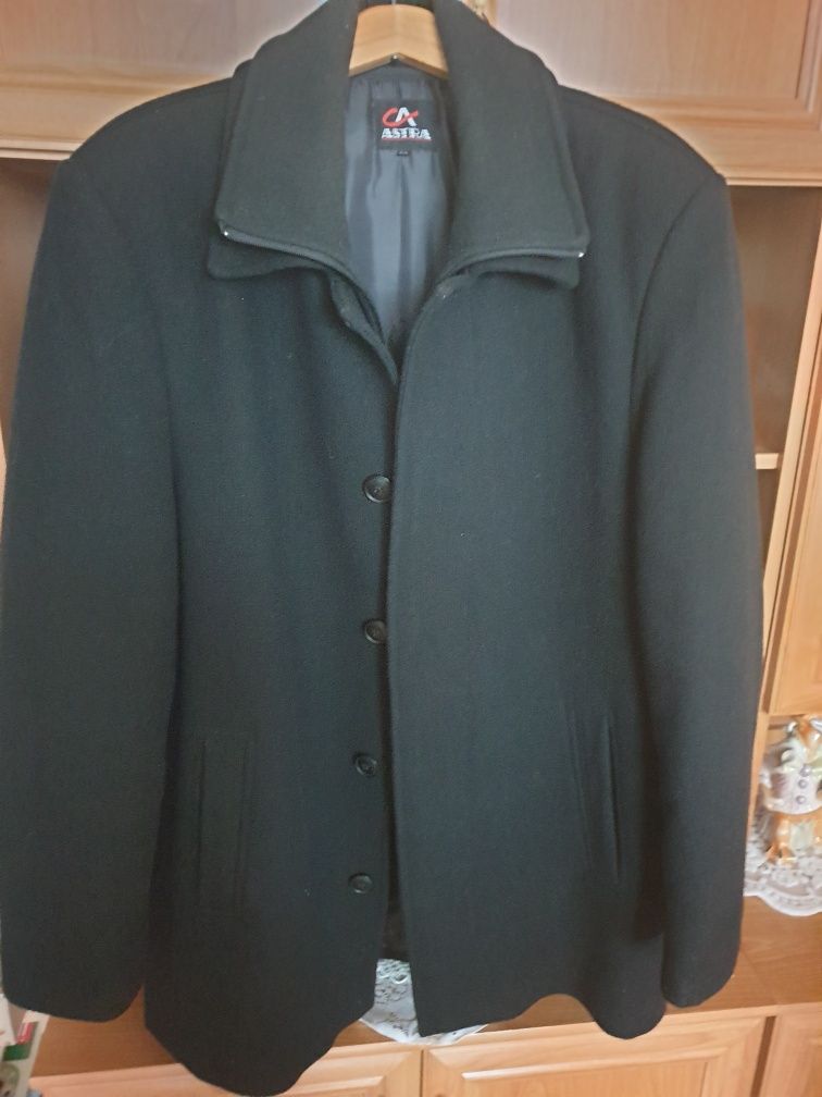 Kurtka męska  zimowa czarna przedłużana CA Astra